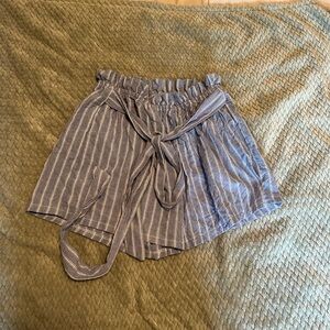 Striped Blue Women's Shorts